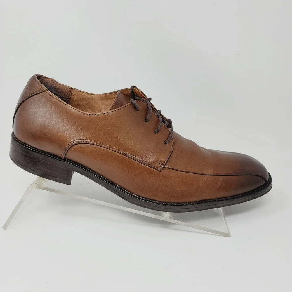 Mark Nason Mens Oxfords Sz 11.5 M Brown Bicycle Toe Memory Foam Lux Dress Shoes